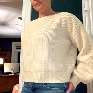 Chunky cream sweater from Suunday. Size medium.